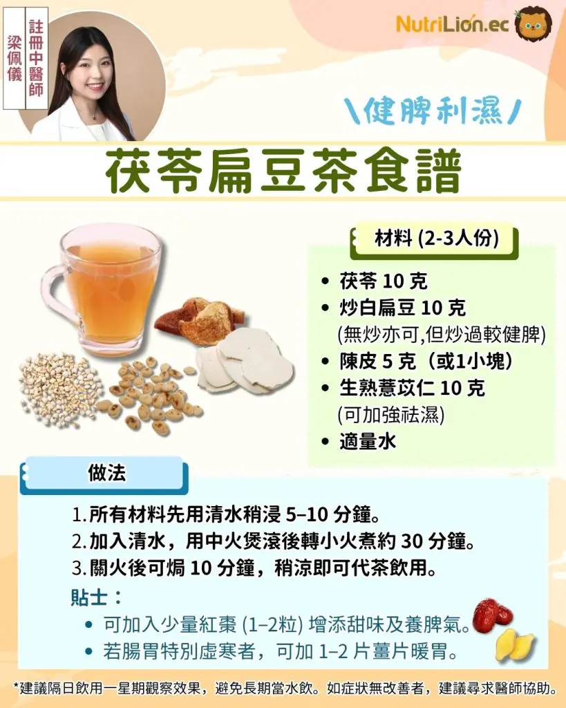 茯苓扁豆茶食譜