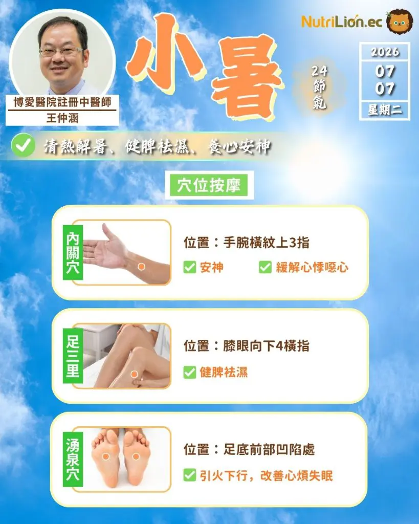 小暑:穴位按摩