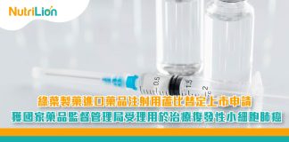 綠葉製藥進口藥品注射用蘆比替定上市申請獲國家藥品監督管理局受理用於治療復發性小細胞肺癌 綠葉製藥進口藥品注射用蘆比替定上市申請獲國家藥品監督管理局受理用於治療復發性小細胞肺癌