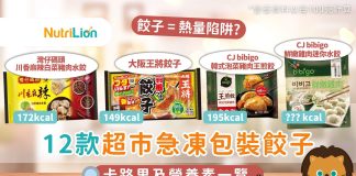 【餃子卡路里】熱量陷阱?12款超市急凍包裝餃子卡路里及營養素一覽 12款包裝餃子卡路里營養素一覽
