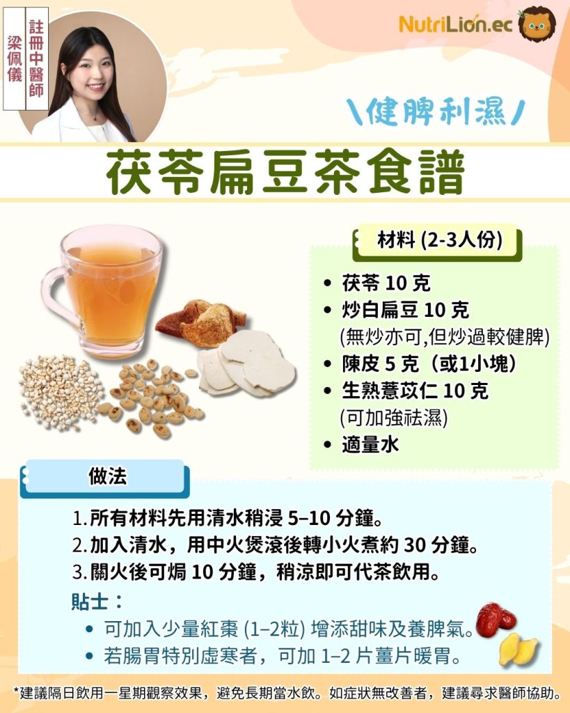 茯苓扁豆茶食譜