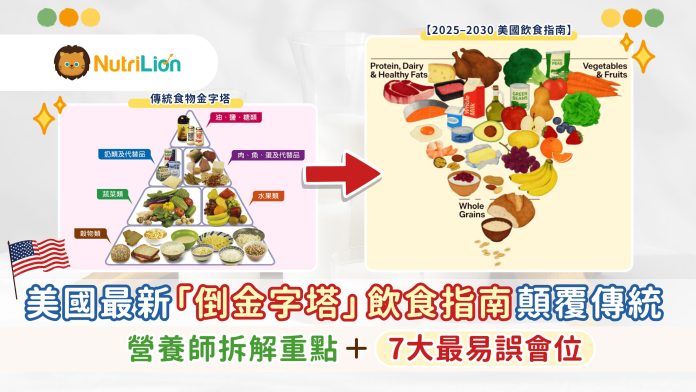 美國最新「倒金字塔」飲食指南顛覆傳統 營養師拆解重點＋7大最易誤會位